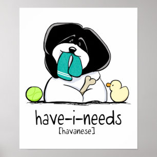 Ha-i-Behov Havanese Av-Koppel Art™ Poster