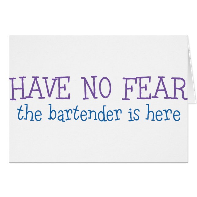 ha ingen rädsla hälsningskort (Framsidan Horizontal)