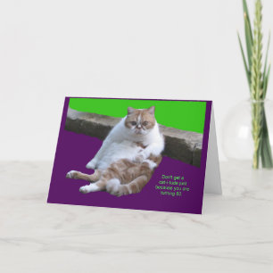 Ha inte en katt-i-tude på din 80th födelsedag! helgkort