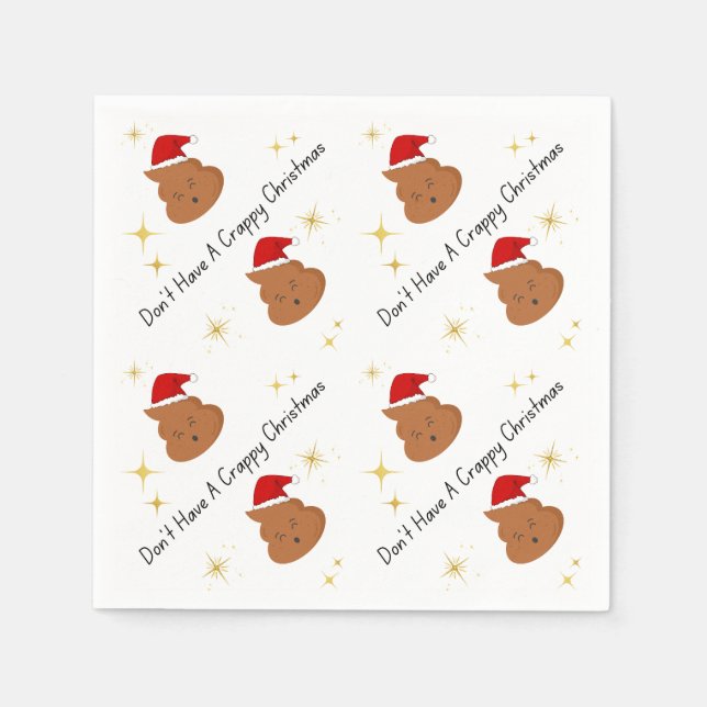 Ha inte några skygga julklackor pappersservett (Framsidan)