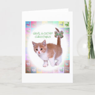 Ha jul för en Catnip! Helgkort