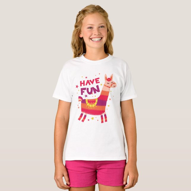 Ha kul lama boho fiesta djur t shirt (Hel framsida)