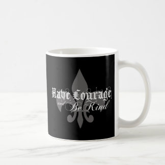 Ha kurage & var snäll - Fleur-de-Lis - Lt Gråna Kaffemugg