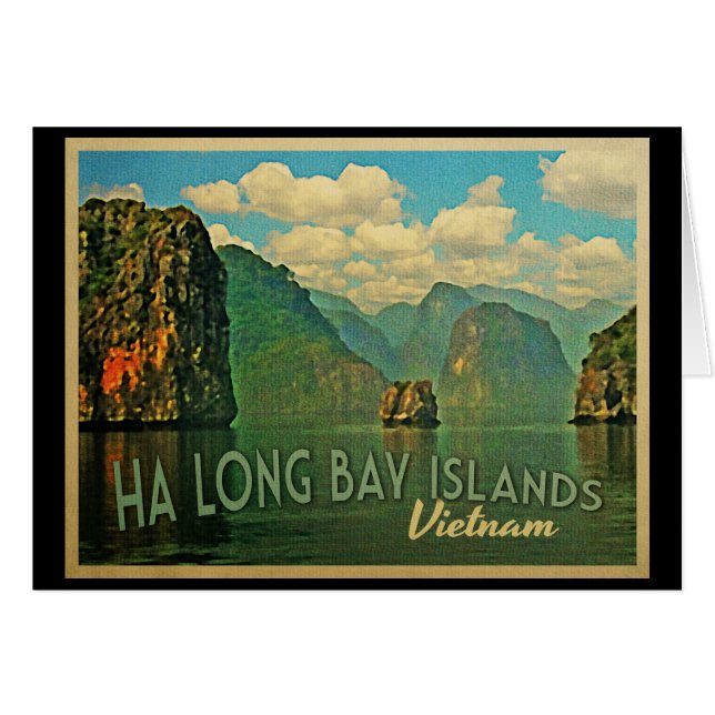 Ha Long Bay Islands Vietnam Hälsningskort (Framsidan Horizontal)