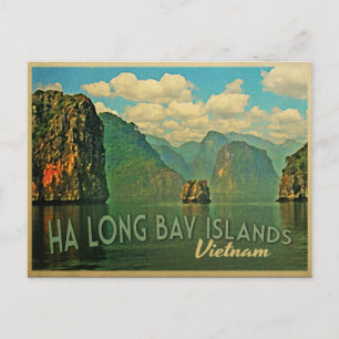 Ha Long Bay Islands Vietnam Vykort
