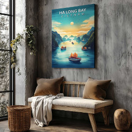 Ha Long Bay Vietnam Canvas Print Travel Poster
