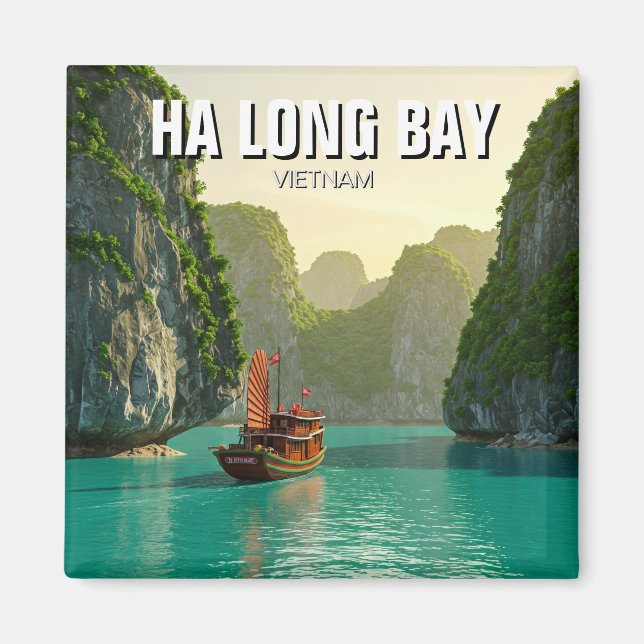 Ha Long Bay Vietnam Travel Magnet (Framsidan)