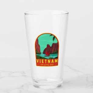 Ha Long Bay Vietnam Travel Vintage Art Glaskopp