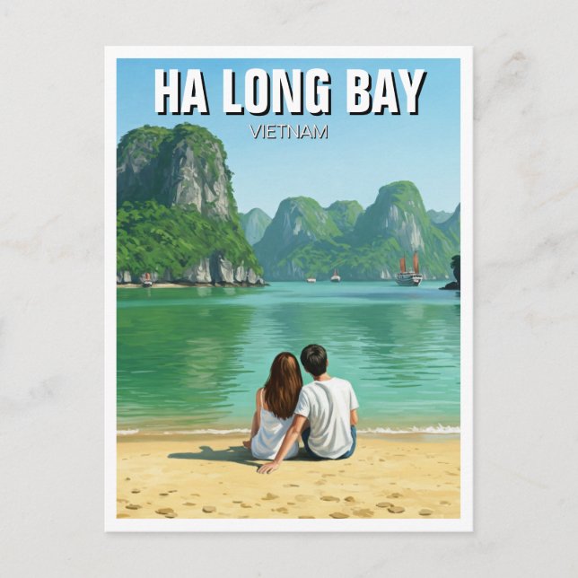 Ha Long Bay Vietnam Travel Vykort (Framsida)