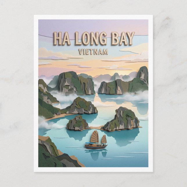 Ha Long Bay Vietnam Vykort (Framsida)