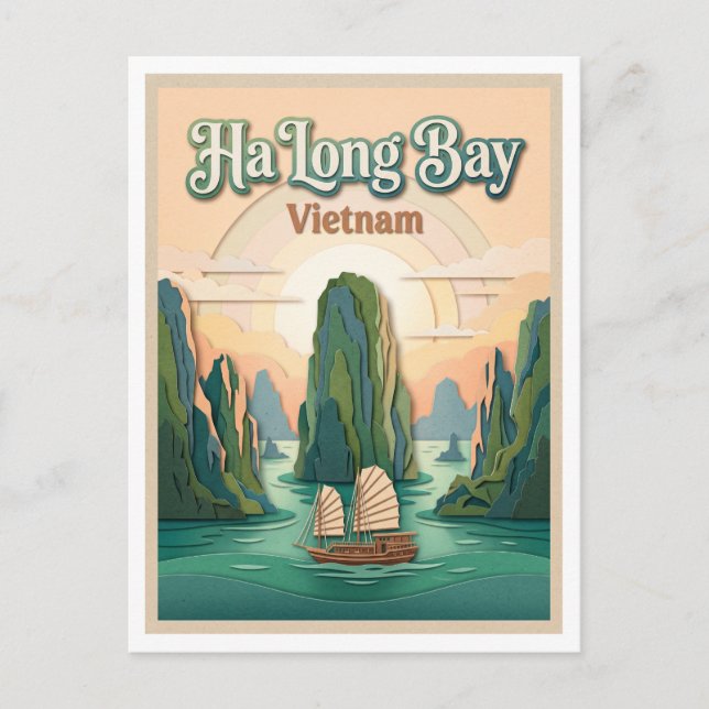 Ha Long Bay Vietnam Vykort (Framsida)