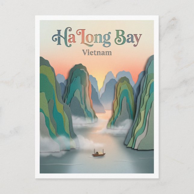 Ha Long Bay Vietnam Vykort (Framsida)