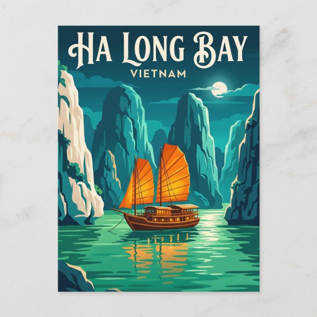 Ha Long Bay Vietnam Vykort (Framsida)