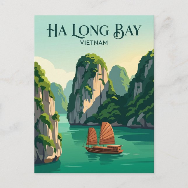 Ha Long Bay Vietnam Vykort (Framsida)