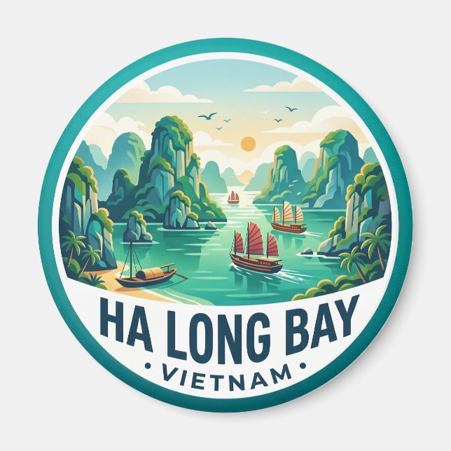 Ha Long-bukten Vietnam Magnet (Framsidan)