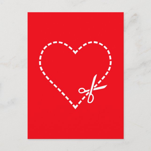 Ha mitt hjärta på rött helg vykort (Framsida)