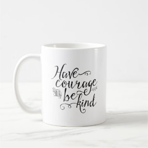 Ha mod och be om typografi kaffemugg