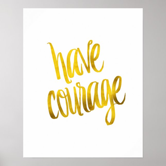 Ha modet Quote Faux guldfoil Glitter Poster (Framsidan)