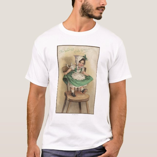 Ha på sig av grönten tee shirt (Framsida)