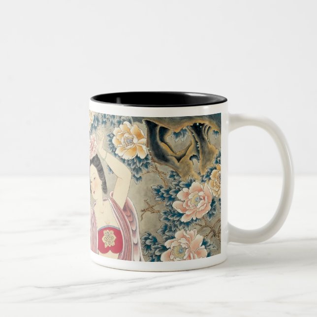Ha på sig en blomma i huvudet Två-Tonad mugg (Höger)