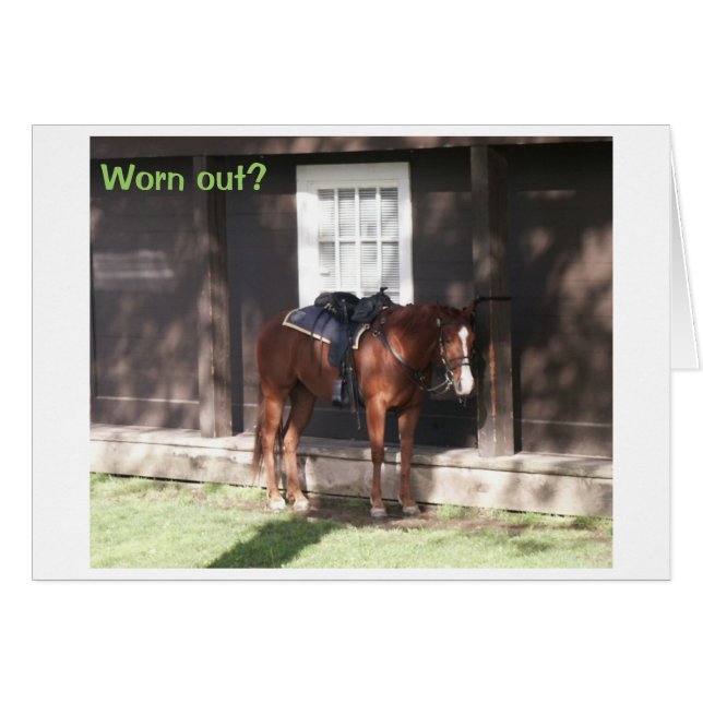 Ha på sig ut? hälsningskort (Framsidan Horizontal)