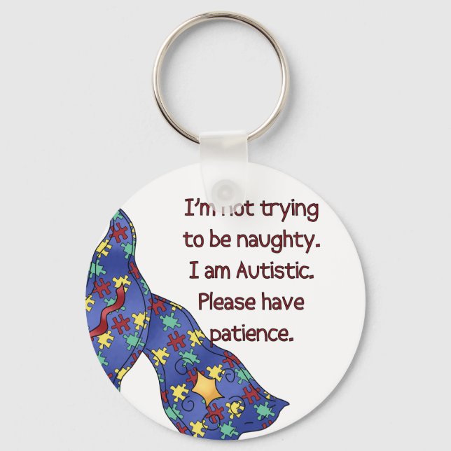 Ha patientautism - medvetandehöjande nyckelkedja nyckelring (Framsida)