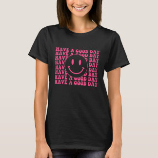 Ha Retro Smile Ansikte-preppy på Bran T Shirt