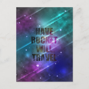 Ha Rocket Will Travel Vykort