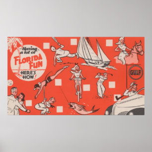 Ha roligt i annonsering för Florida buktolja Poster