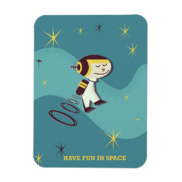 Ha roligt i rymden. magnet