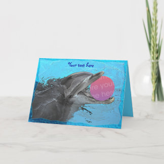 Ha roligt med en delfin (mall 2) kort