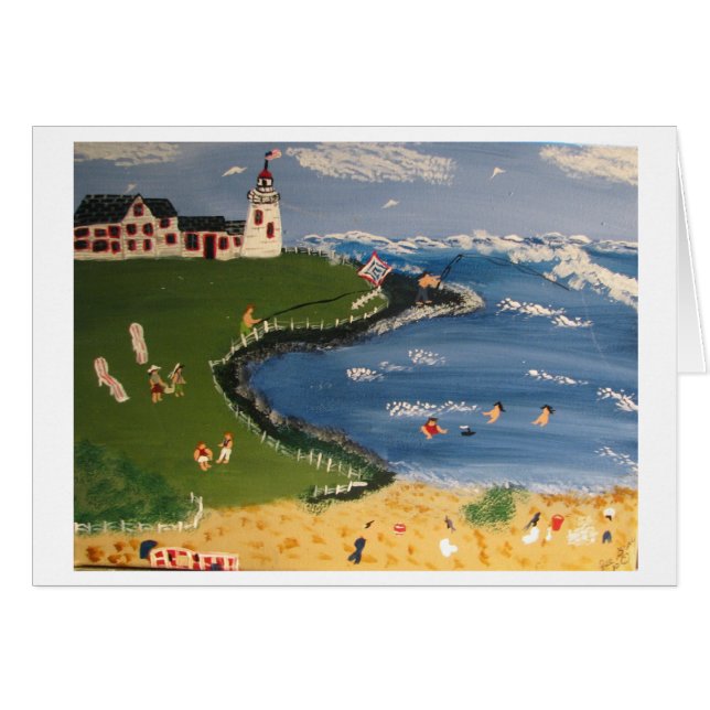 Ha roligt på en varm sommardag OBS kort (Framsidan Horizontal)