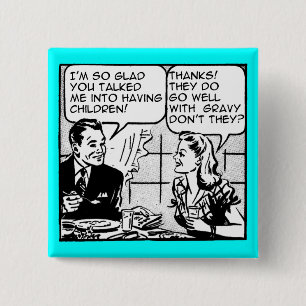 Ha roligt Retro för barn knäppas emblemhumorn Knapp