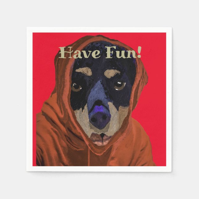 Ha Roligt Rottweiler Napkins Pappersservett (Framsidan)