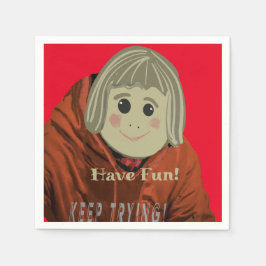 Ha Roligt Tecknad Pappersservett