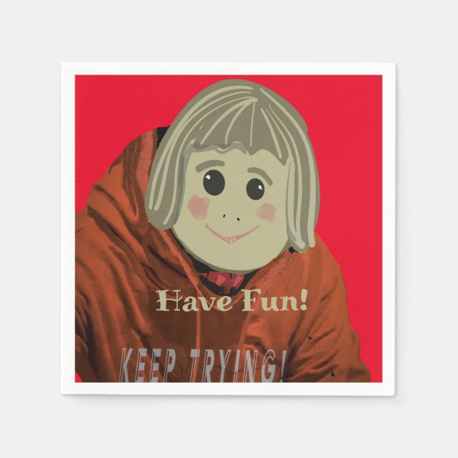 Ha Roligt Tecknad Pappersservett (Framsidan)