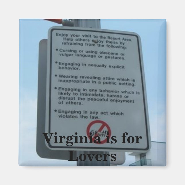 Ha Roligt, Virginia är till Älskare Magnet (Framsidan)