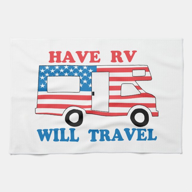 Ha RV att ska reser Amerika Kökshandduk (Horisontell)