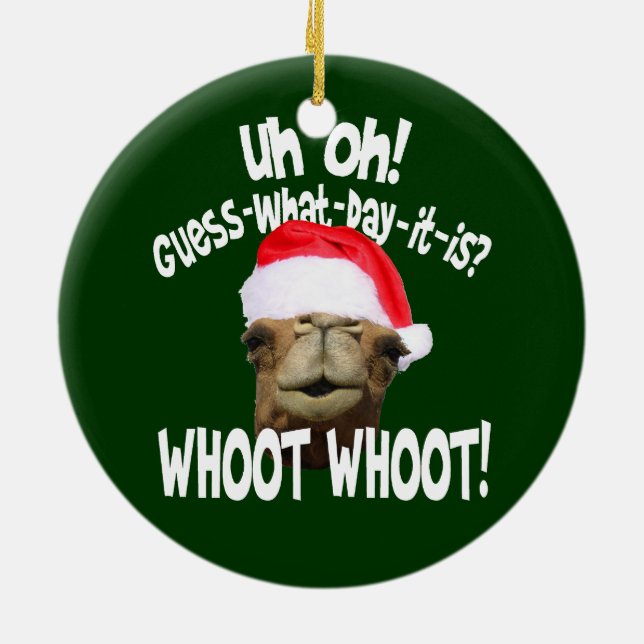 Ha sex med prydnaden för dagkameljul julgransprydnad keramik (Baksidan)