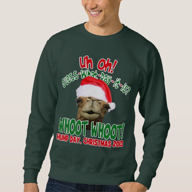 Ha sex med tröjan för dagkamelSanta jul Långärmad Tröja (Framsida)