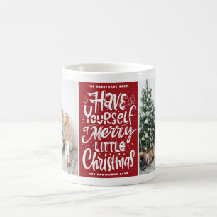 Ha själv ett Merry Little Red-julfoto Kaffemugg