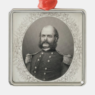 Ha som huvudämne General Ambrose Everett Burnside Julgransprydnad Metall