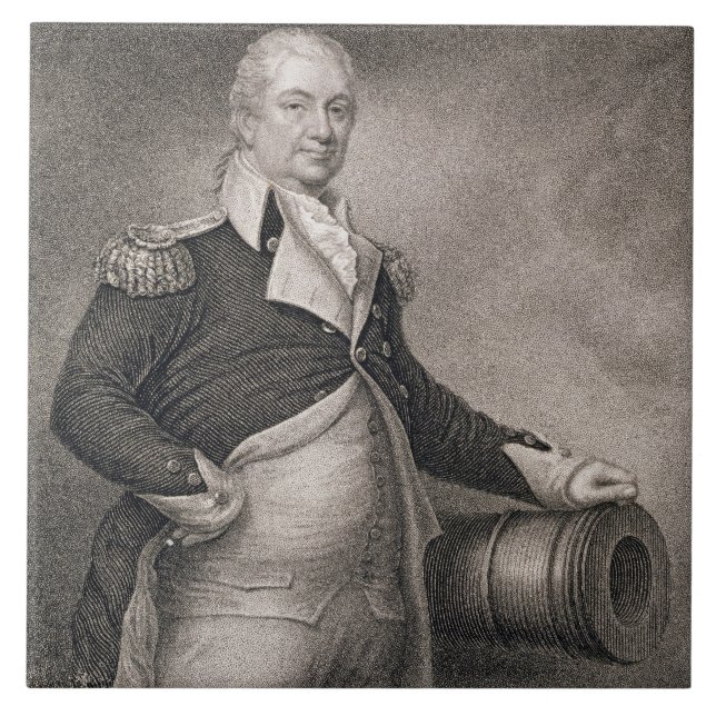 Ha som huvudämne General Henry Knox (1750-1806) Kakelplatta (Framsidan)