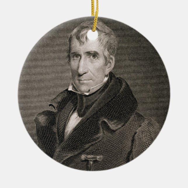 Ha som huvudämne General William Henry Harrison Julgransprydnad Keramik (Framsidan)