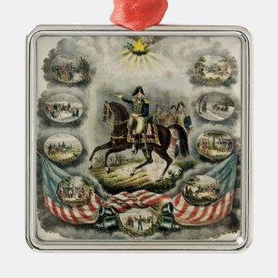 Ha som huvudämne General William Henry Harrison, Julgransprydnad Metall
