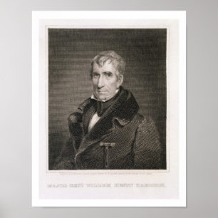 Ha som huvudämne General William Henry Harrison Poster