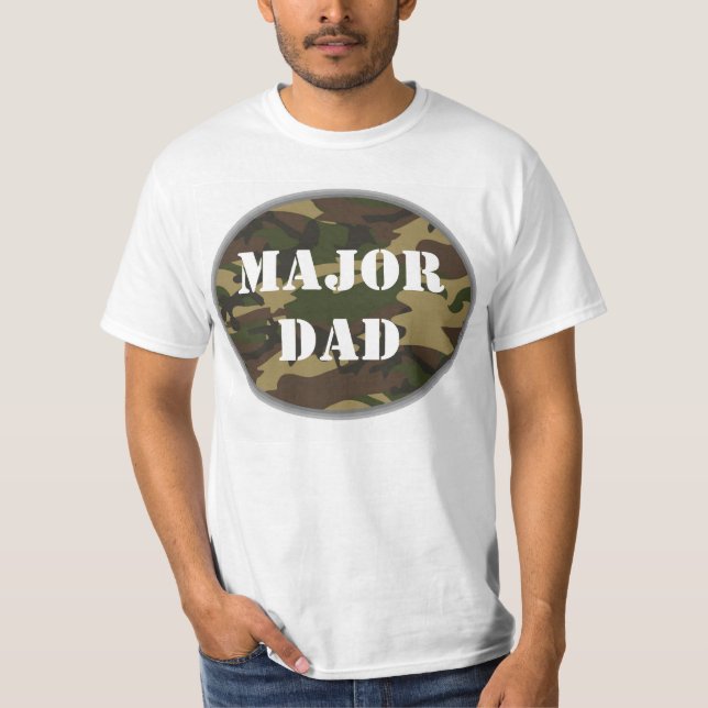 Ha som huvudämne pappan, Camo militärfars dag T Shirt (Framsida)