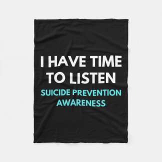 Ha tid att lyssna på självmordsförebyggande medvet fleecefilt