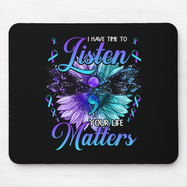 Ha tid att lyssna på självmordsförebyggande medvet musmatta (Framsidan)