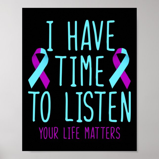 Ha tid att lyssna på självmordsförebyggande medvet poster (Framsidan)